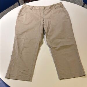 LOFT Tan Ankle Cropped Pants Size 10 Julie